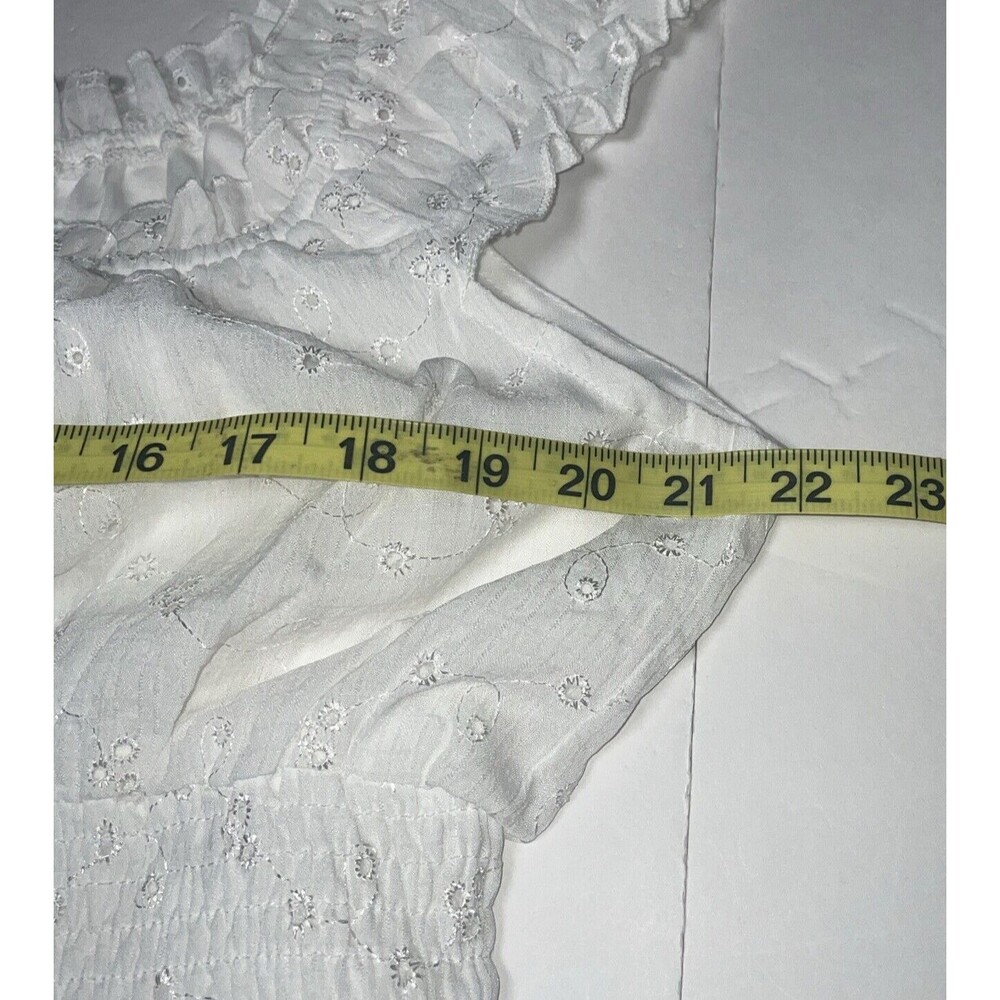 LULUS Romper Jumpsuit White Embroidered Eyelet Size XL NWT New - Picture 10 of 14